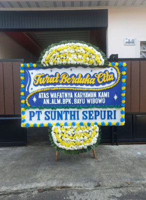 Papan Bunga Duka di Indonesiana